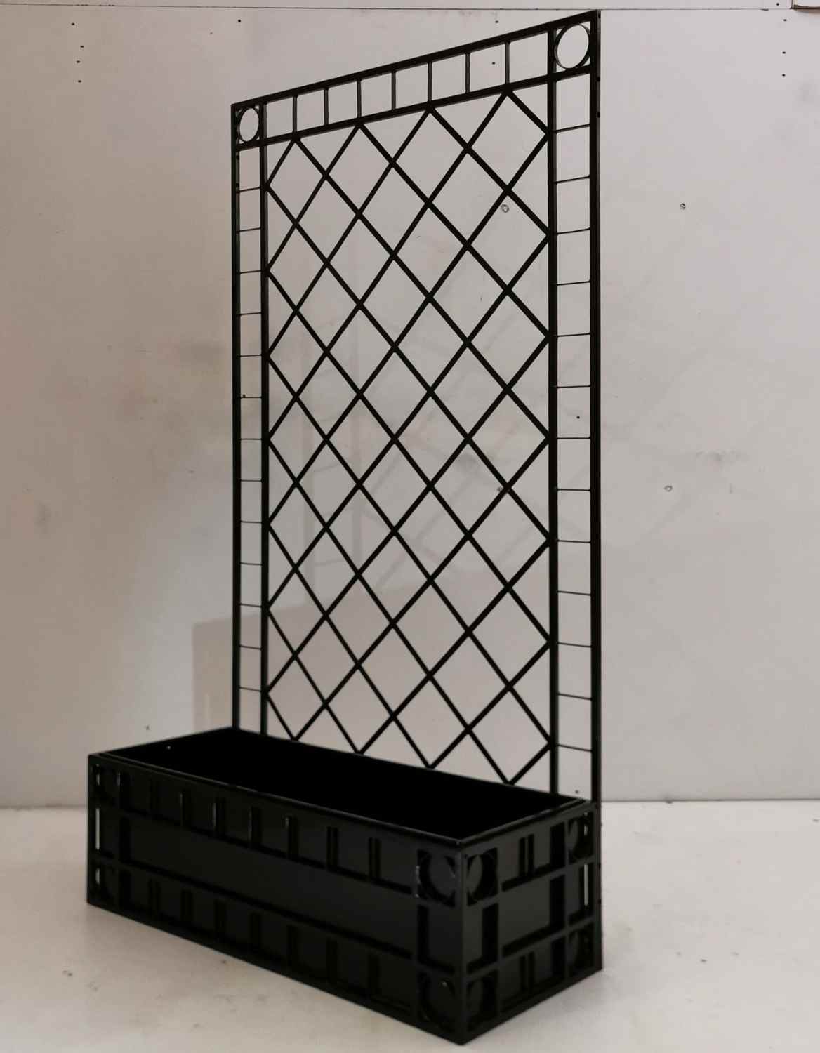 Rankgitter Pflanzenkasten Pflanzkübel Sichtschutz Campano 100 Verzinkt schwarz  Rankgitter Pflanzenkasten Pflanzkübel Sichtschutz Campano 100 Verzinkt schwarz