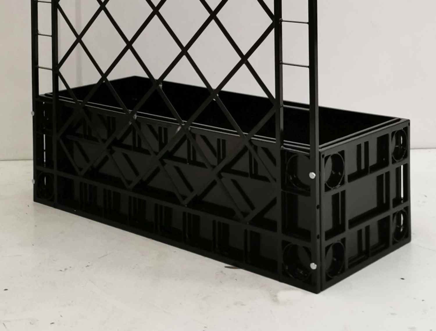 Rankgitter Pflanzenkasten Pflanzkübel Sichtschutz Campano 60 Verzinkt schwarz  Rankgitter Pflanzenkasten Pflanzkübel Sichtschutz Campano 60 Verzinkt schwarz