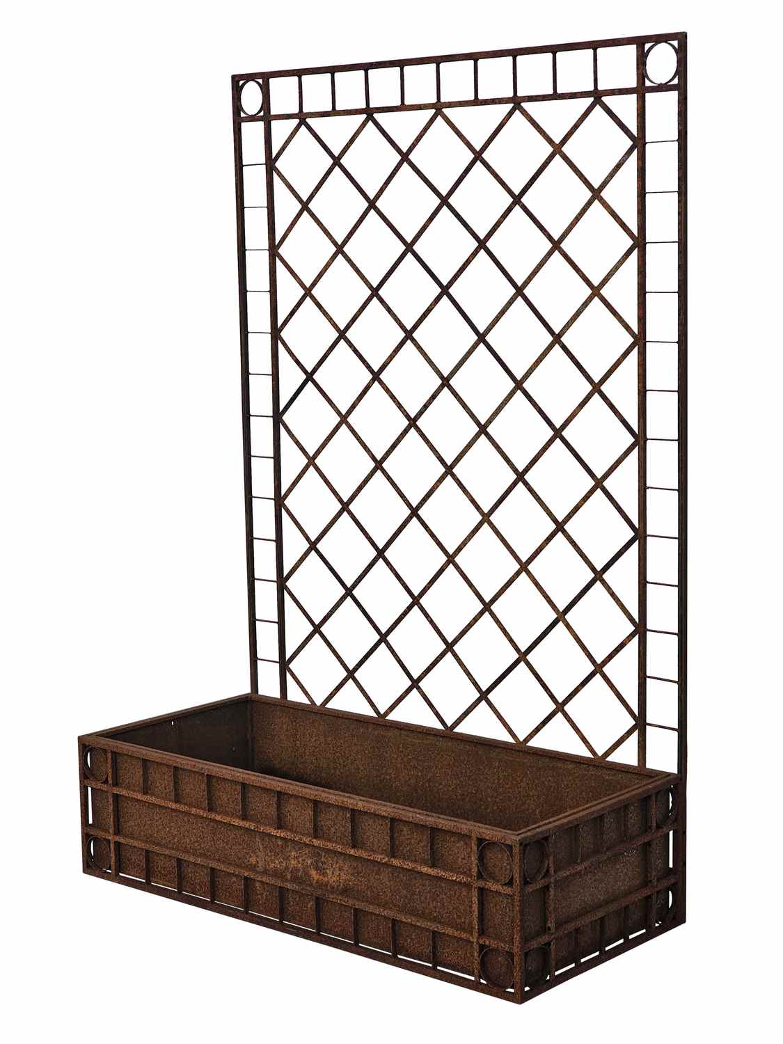 Rankgitter Pflanzenkasten Pflanzkübel Sichtschutz Campano 100 roh Rost Rankgitter Pflanzenkasten Pflanzkübel Sichtschutz Campano 100 roh Rost