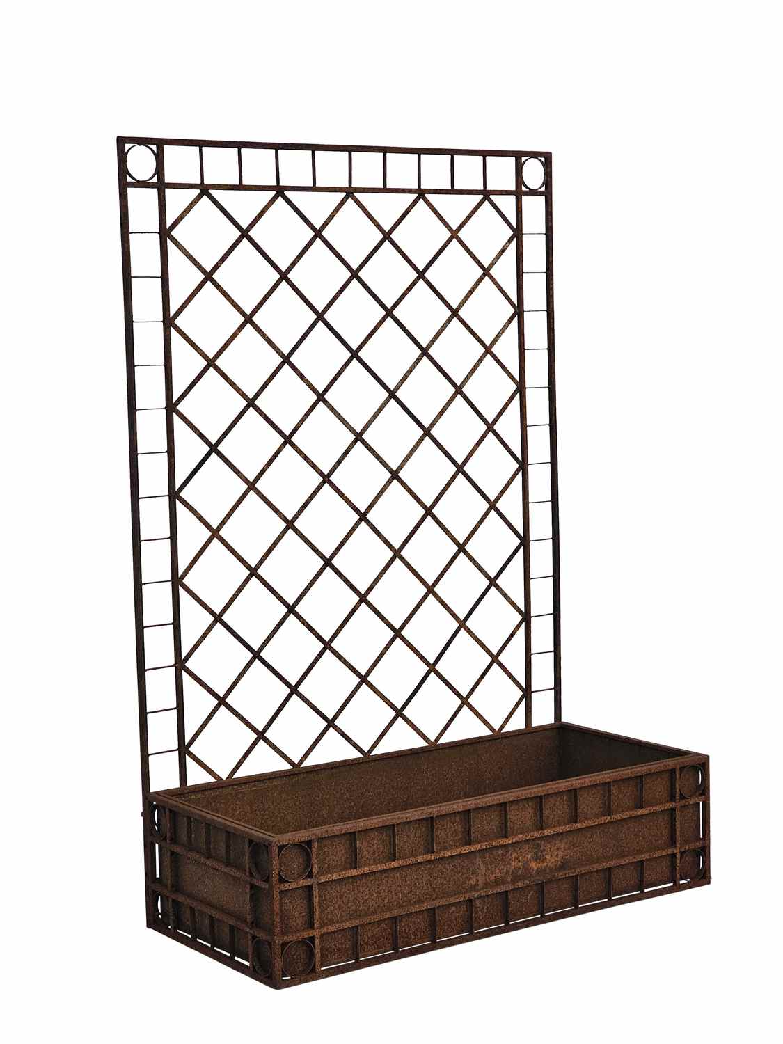 Rankgitter Pflanzenkasten Pflanzkübel Sichtschutz Campano 100 roh Rost Rankgitter Pflanzenkasten Pflanzkübel Sichtschutz Campano 100 roh Rost