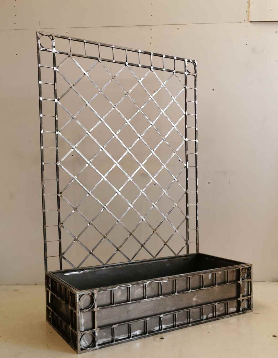 Rankgitter Pflanzenkasten Pflanzkübel Sichtschutz Campano 100 roh Rost Rankgitter Pflanzenkasten Pflanzkübel Sichtschutz Campano 100 roh Rost