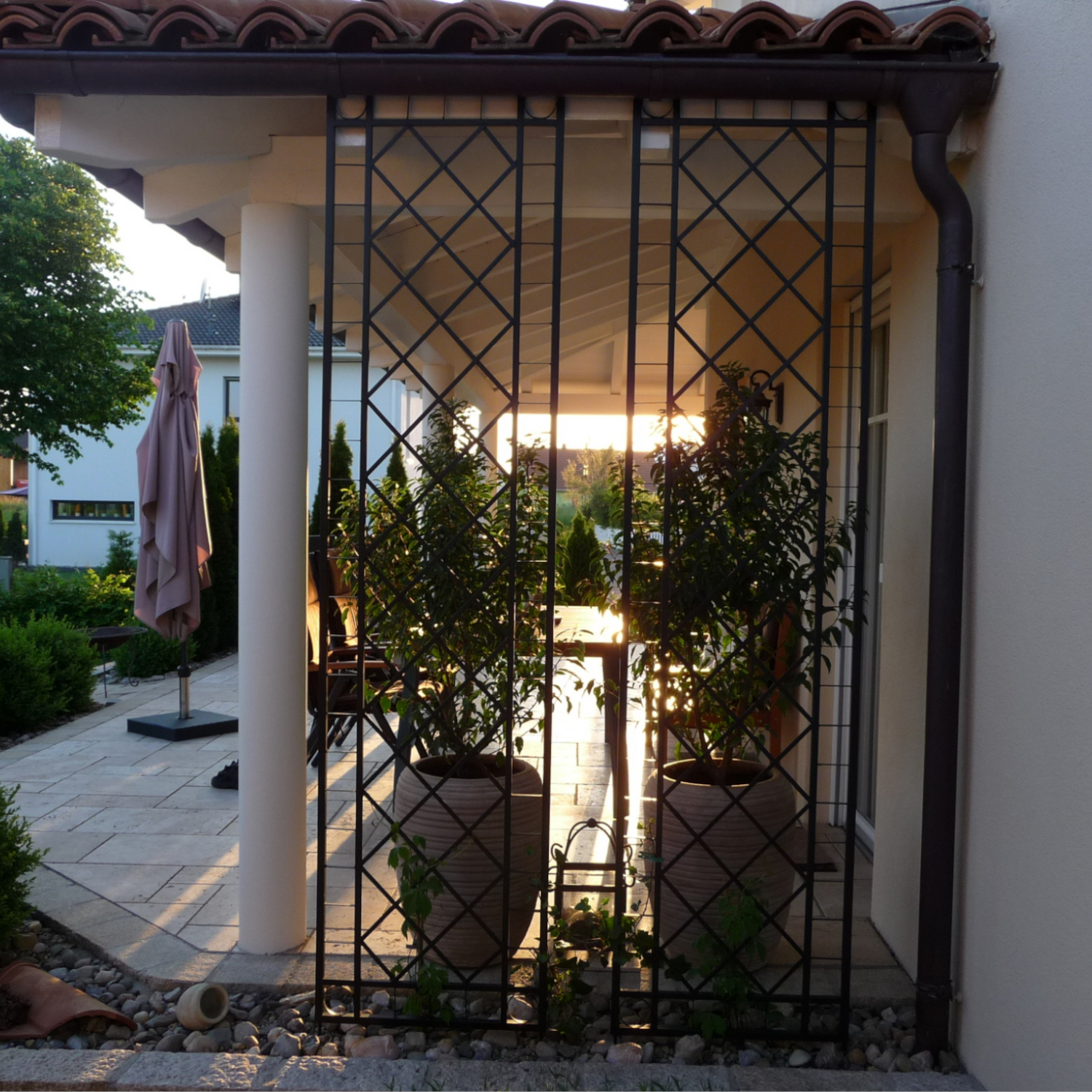 Metall Rankgitter Spalier Rankhilfe Wandgitter Meran 60  / 240 verzinkt Colour