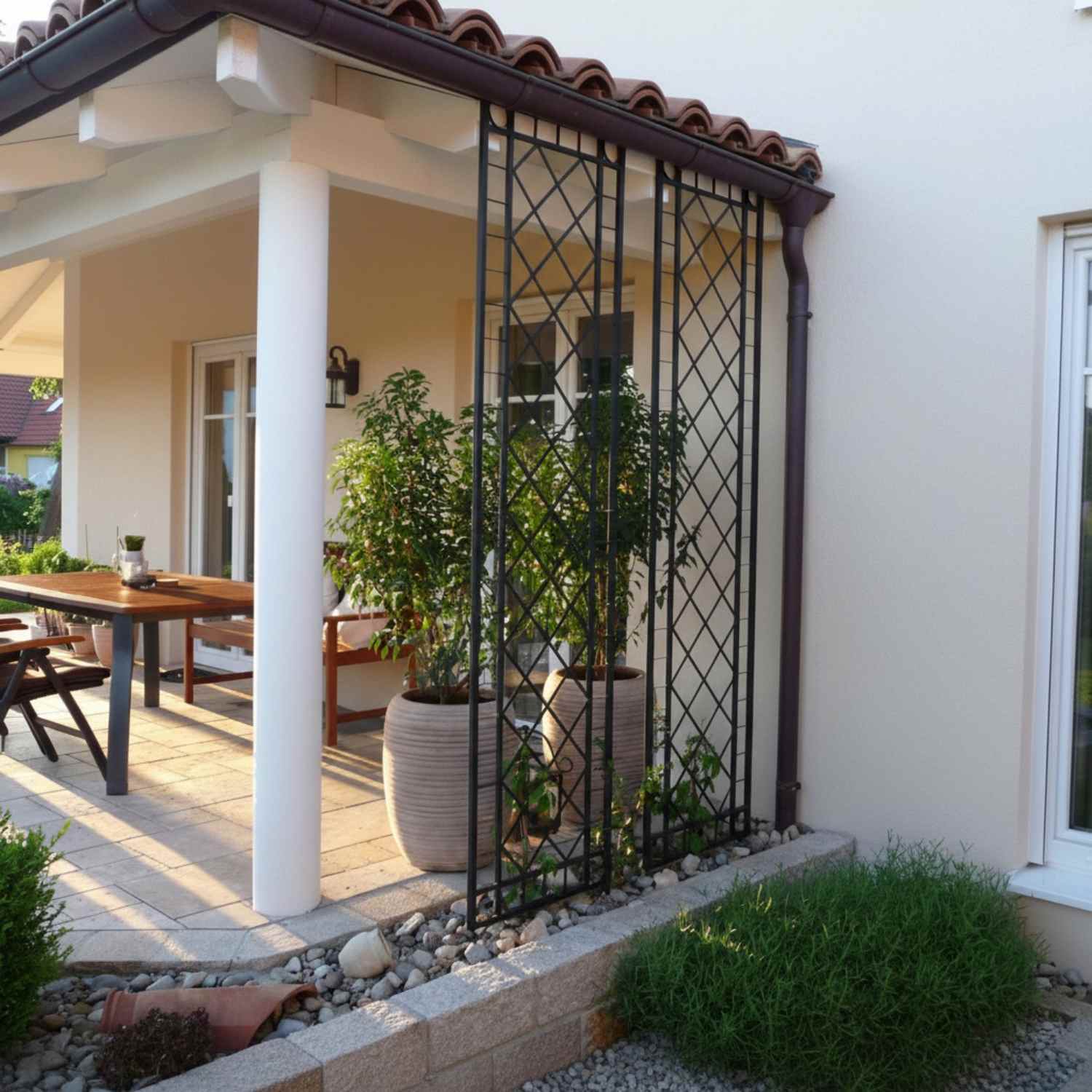 Metall Rankgitter Spalier Rankhilfe Wandgitter Meran 60  / 240 verzinkt Colour