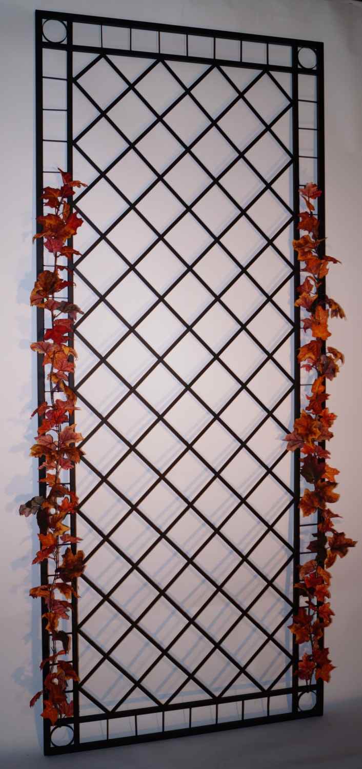 Spalier Metall Rankgitter Rankhilfe Wandgitter Meran 120 240  verzinkt grau 7016