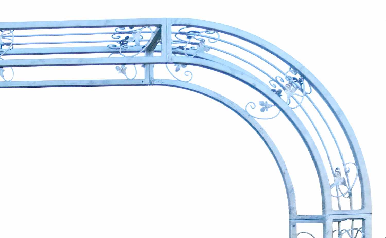 Hoftor Gartentor Rosenbogen mit Tor Monaco-RBGT-RBS 300/250 Schloss Verzinkt