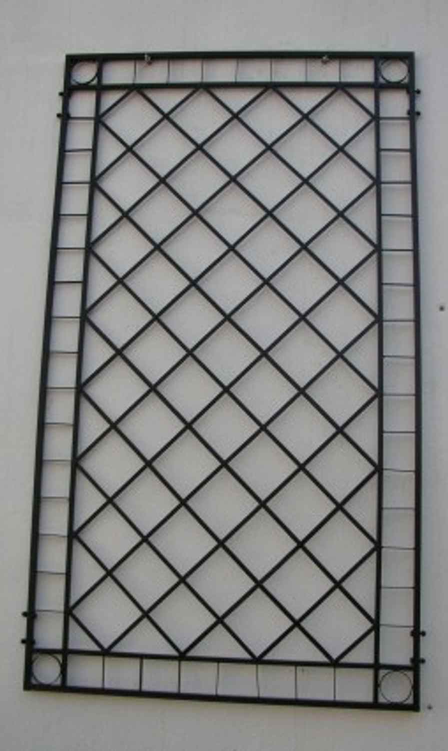 Rankgitter Rankhilfe Wandgitter Meran 100 200 Feuer Verzinkt schwarz PULVER 