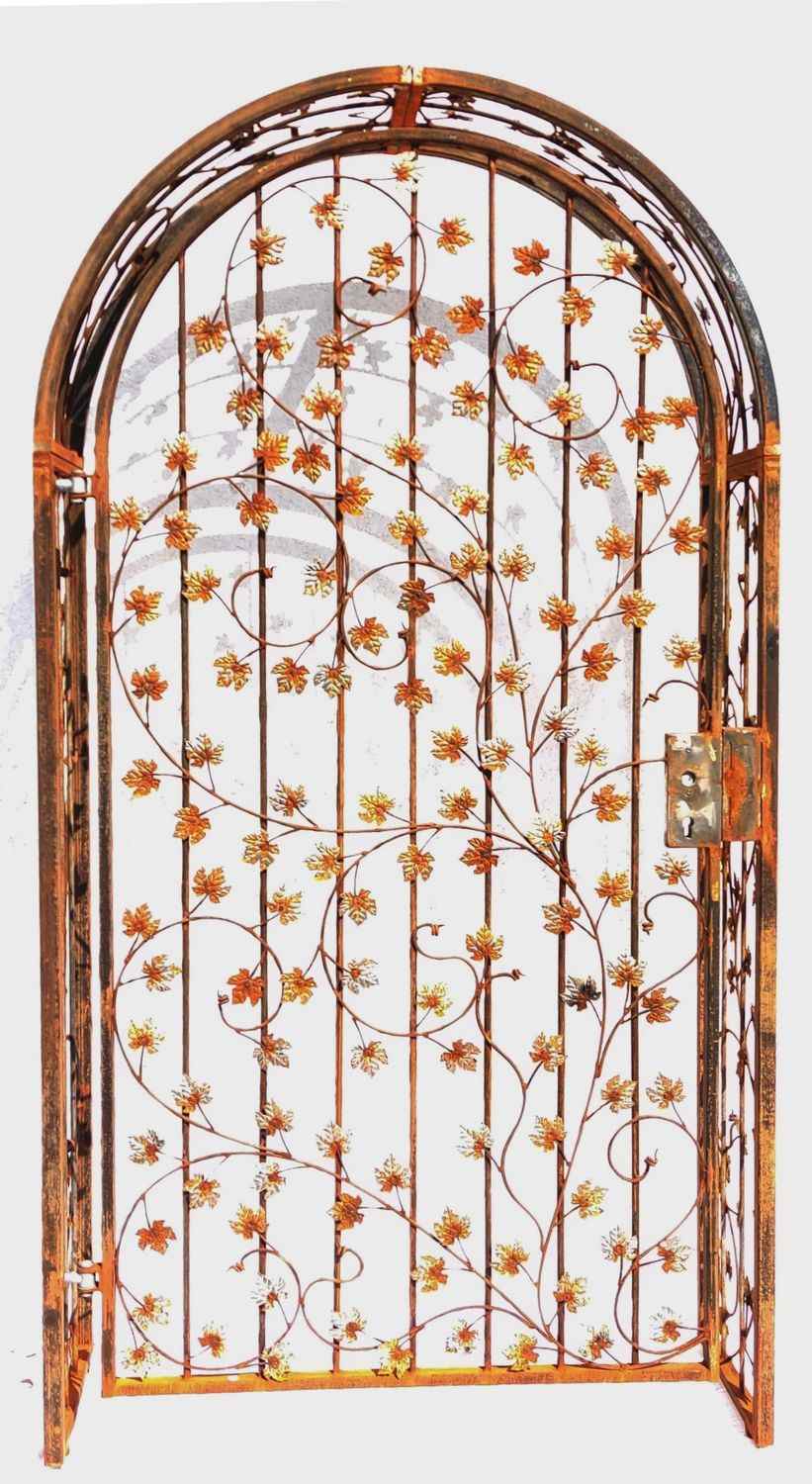 Gartentür Pforte Rosenbogen mit Tür Bachus-RBGT-RBS 100/220/40 Schloss Edel Rost Gartentür Pforte Rosenbogen mit Tür Bachus-RBGT-RBS 100/220/40 Schloss Edel Rost