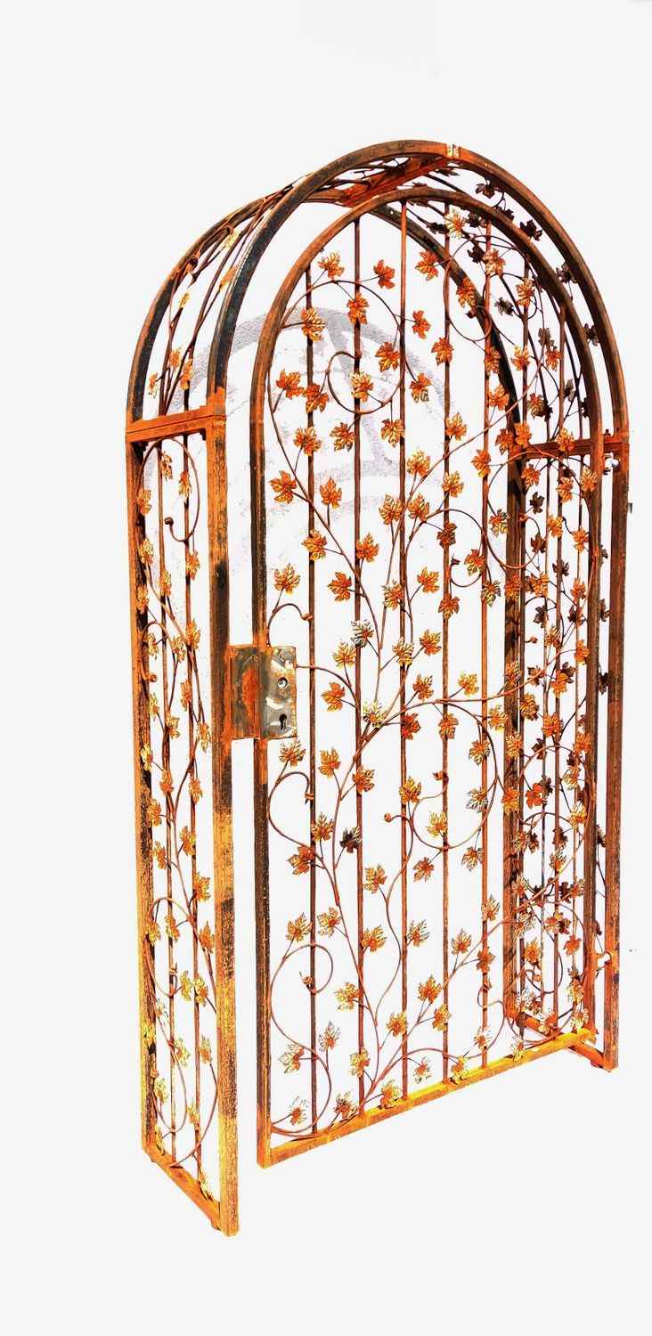 Gartentür Pforte Rosenbogen mit Tür Bachus-RBGT-RBS 100/220/40 Schloss Edel Rost Gartentür Pforte Rosenbogen mit Tür Bachus-RBGT-RBS 100/220/40 Schloss Edel Rost