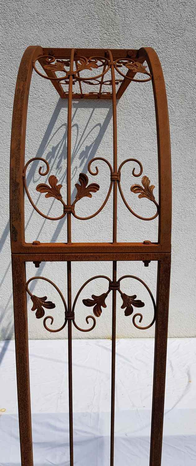 Sehr STABIL solider Metall Rundbogen Wand Rosenbogen Monaco-WRB 190/220 Rost