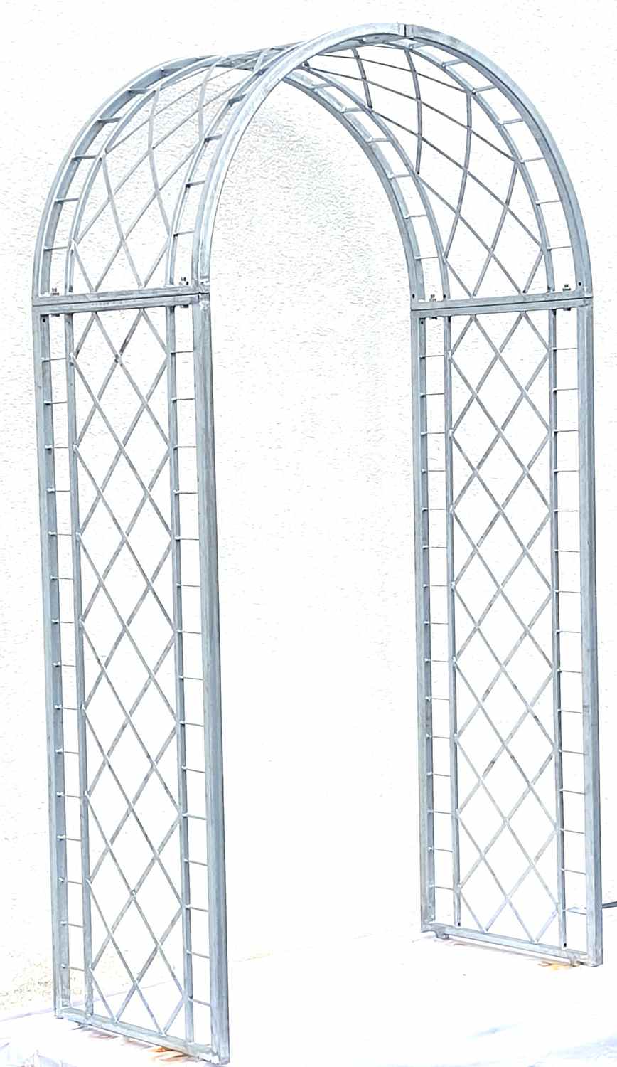 Sehr STABIL solider Rundbogen Rosenbogen Meran-RB 120/220 Feuer Verzinkt Zink