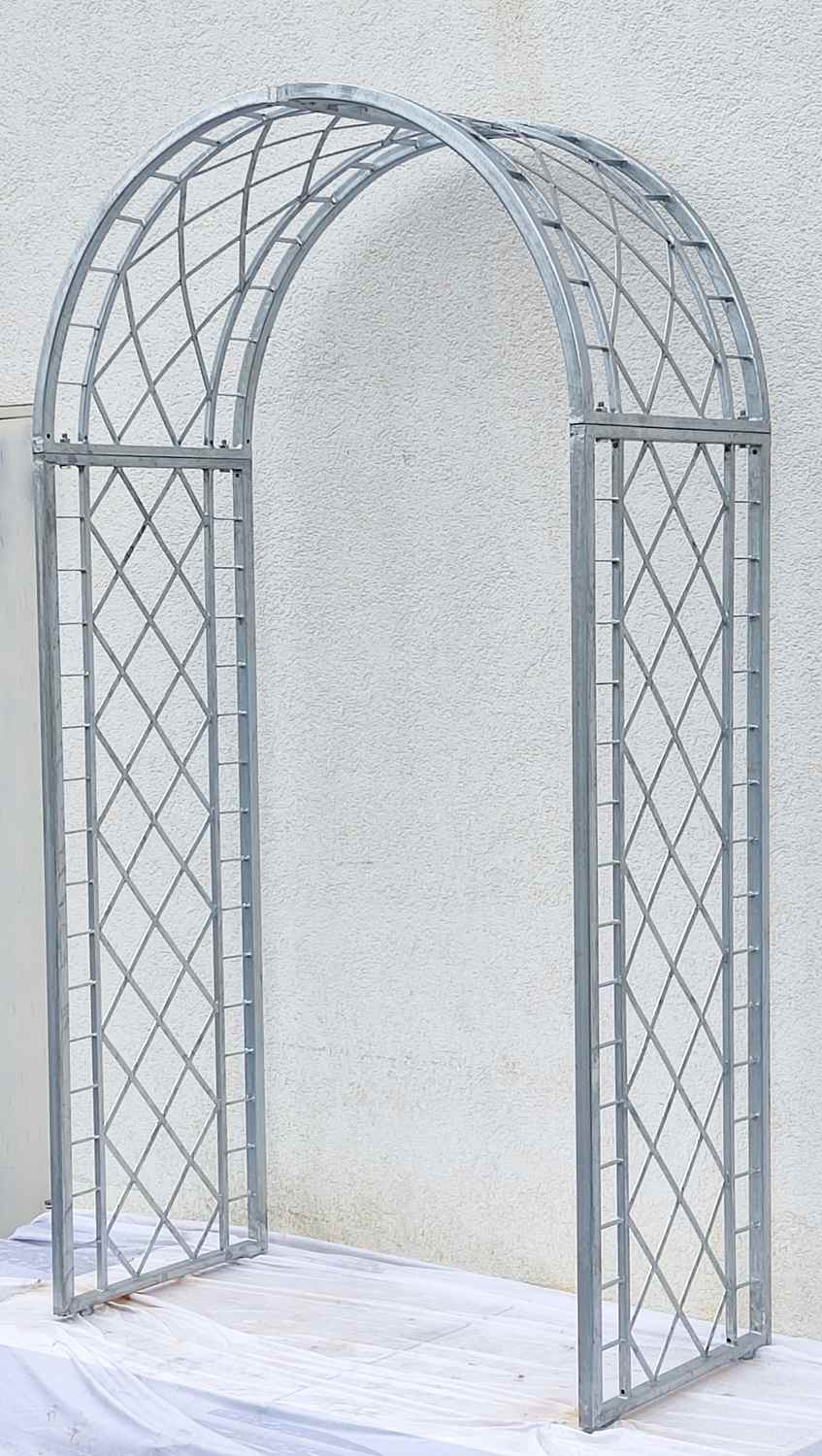 Sehr STABIL solider Rundbogen Rosenbogen Meran-RB 120/220 Feuer Verzinkt Zink