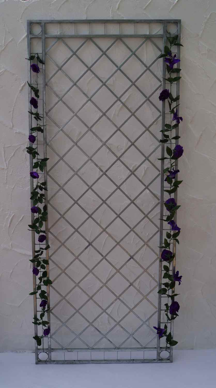 Metall Eisen Spalier Rankgitter Rankhilfe Wandgitter Meran 120 120 FEUER Verzinkt