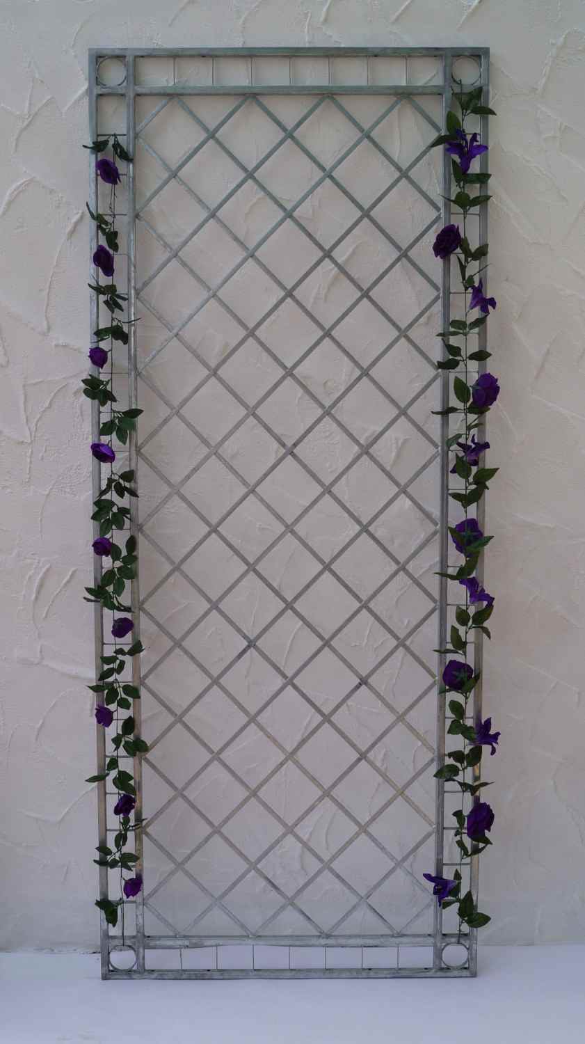 Metall Eisen Spalier Rankgitter Rankhilfe Wandgitter Meran 120 120 FEUER Verzinkt