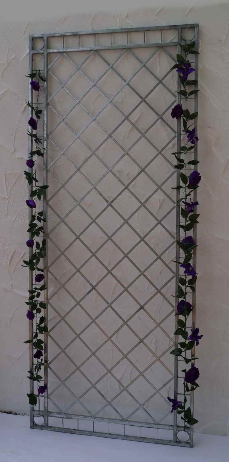 Metall Eisen Spalier Rankgitter Rankhilfe Wandgitter Meran 120 120 FEUER Verzinkt