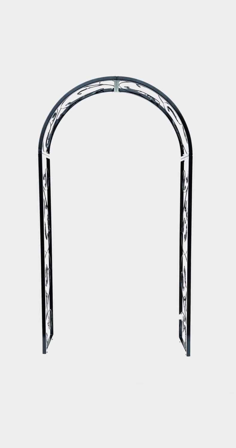 Rundbogen Rosenbogen MASSIV 30 Rohr Lisbao-RB 120/225 Verzinkt Schwarz 9005