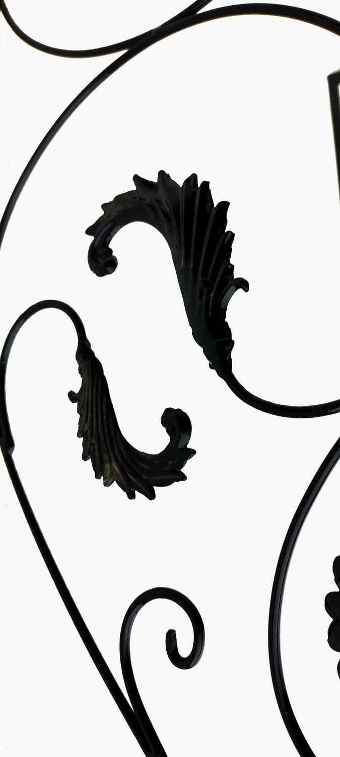 Rundbogen Rosenbogen MASSIV 30 Rohr Lisbao-RB 120/225 Verzinkt Schwarz 9005