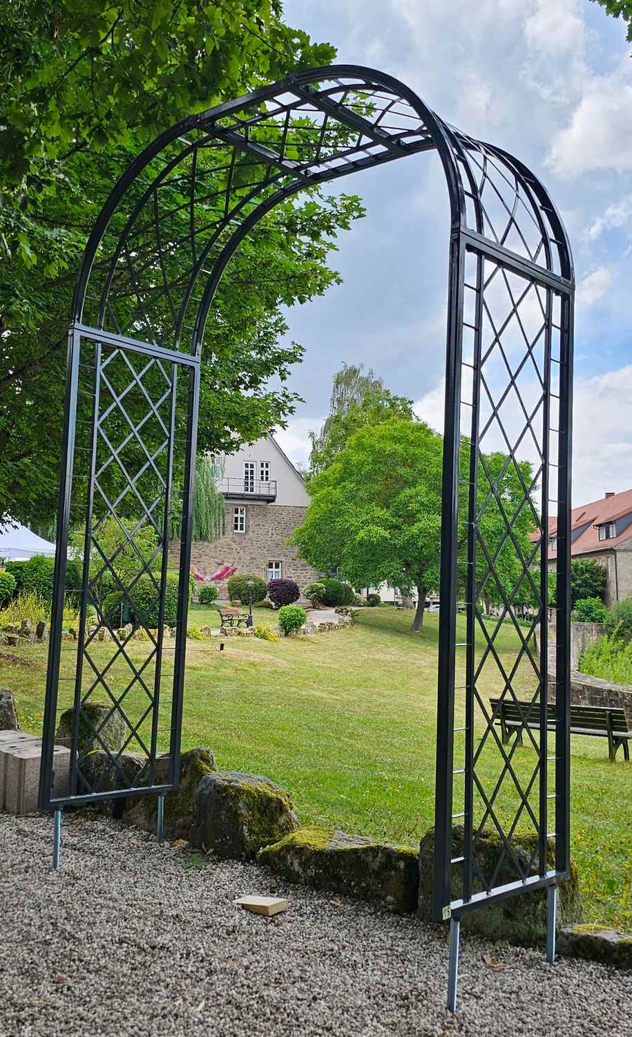 Sehr STABIL solider Rundbogen Rosenbogen Meran-RB 160/220 grau RAL7016 Verzinkt Sehr STABIL solider Rundbogen Rosenbogen Meran-RB 160/220 grau RAL7016 Verzinkt