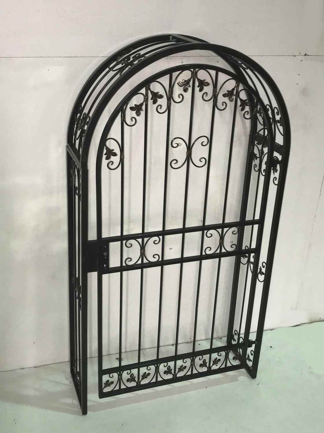 Tor Gartentür Pforte Rosenbogen mit Tür Monaco-RBGT-RBS 100/200 Edel Rost