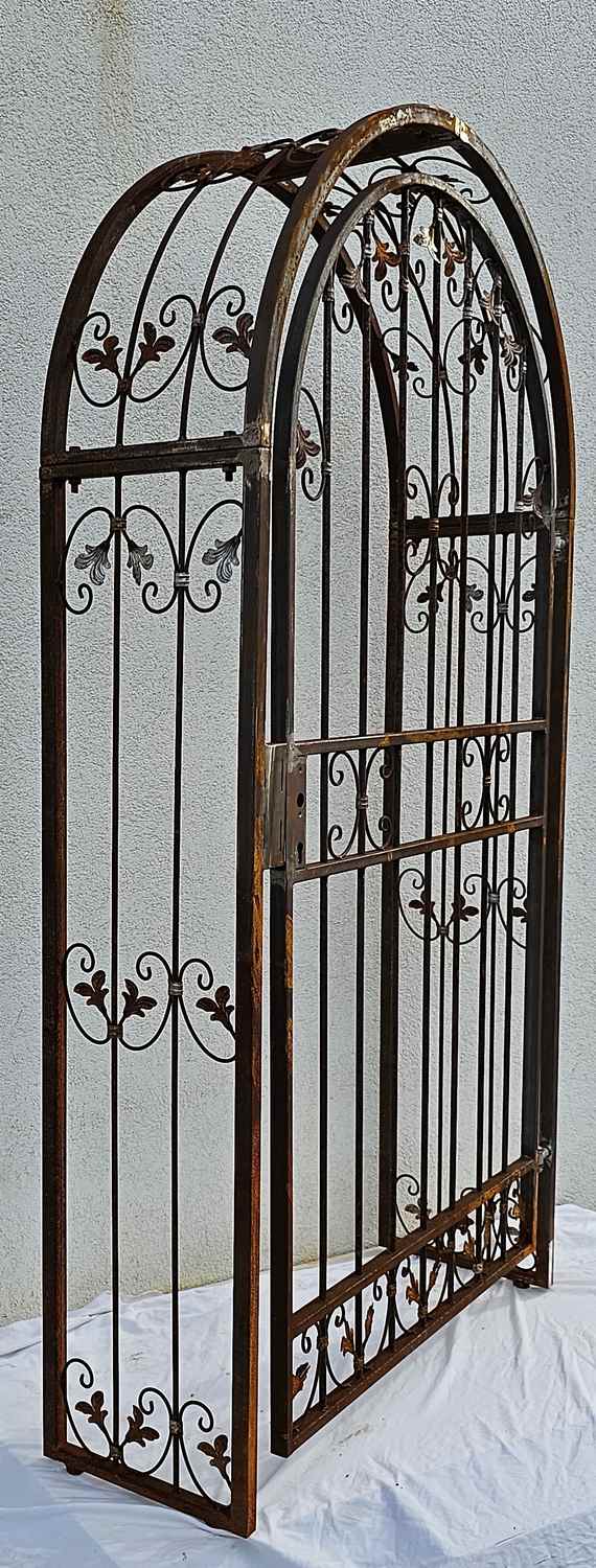 Tor Gartentür Pforte Rosenbogen mit Tür Monaco-RBGT-RBS 100/200 Edel Rost