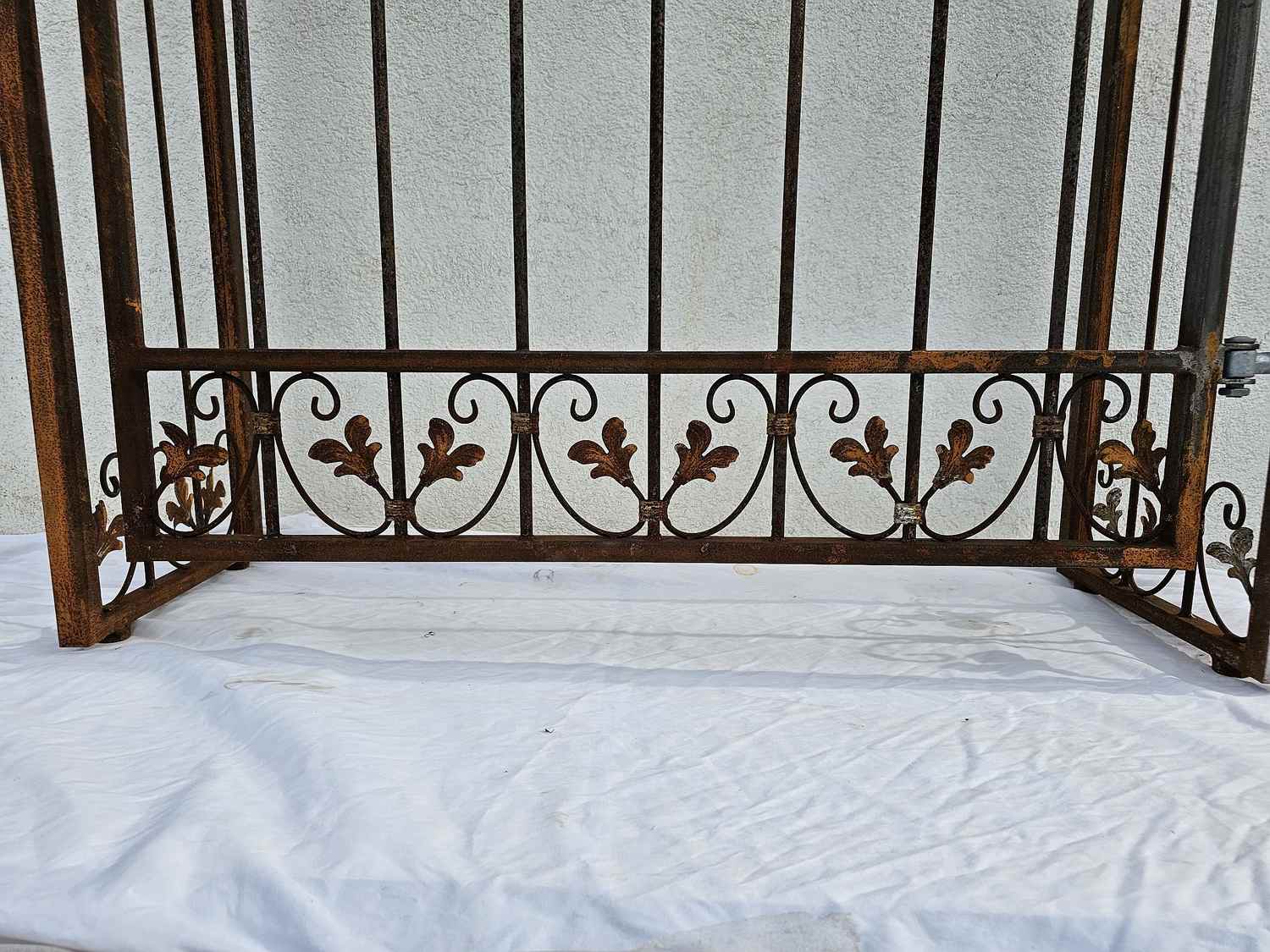 Tor Gartentür Pforte Rosenbogen mit Tür Monaco-RBGT-RBS 100/200 Edel Rost