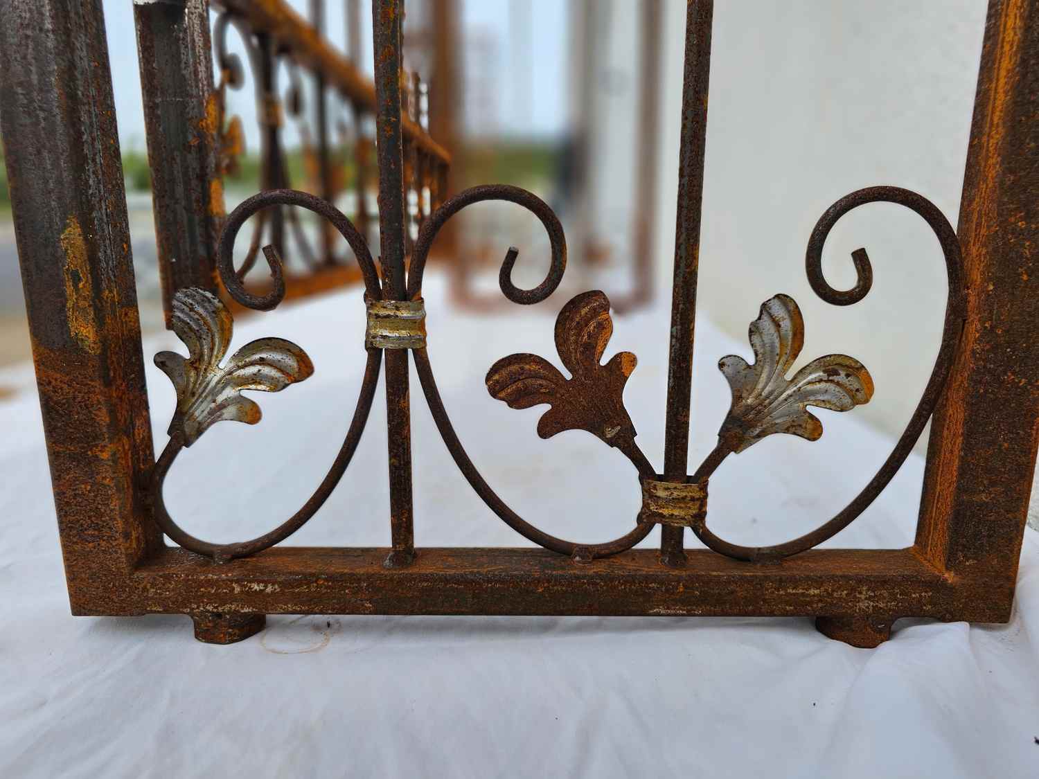 Tor Gartentür Pforte Rosenbogen mit Tür Monaco-RBGT-RBS 100/200 Edel Rost