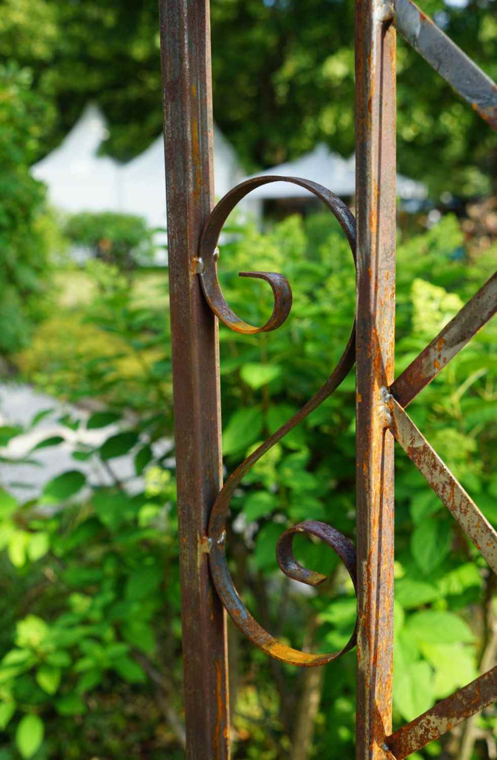 Schweres Eisen Metall Rankgitter Spalier Rankhilfe Wandgitter San Marco 100 Roh Rost