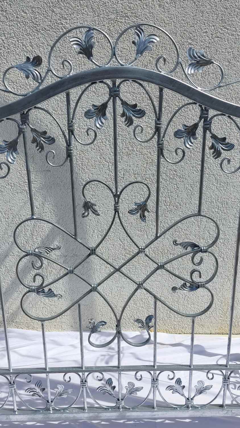 Tor Gartentür Pforte Rosenbogen Metall Tür Monaco-RBGT-RBS 100/100/40S Schloss Verzinkt Premium