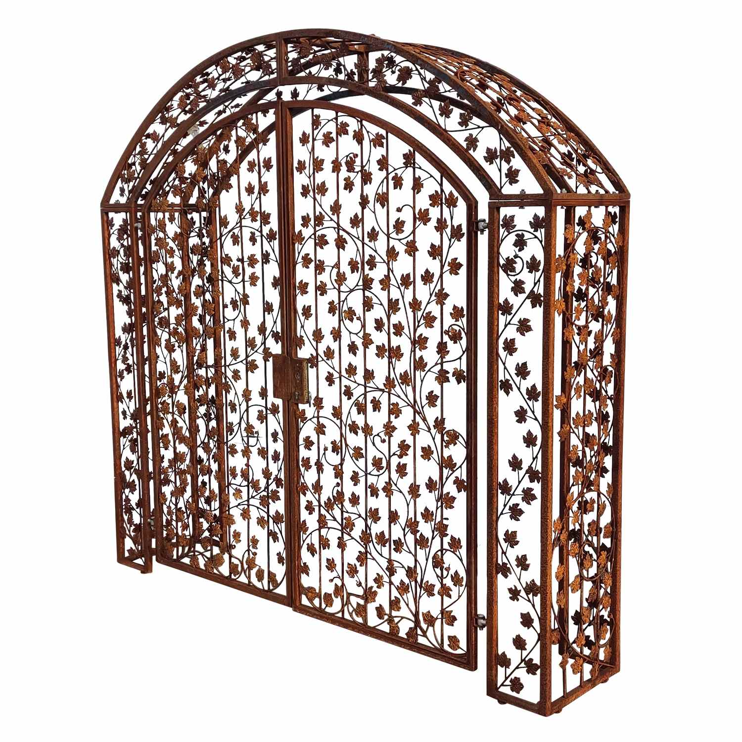 Gartentür Pforte Rosenbogen mit Tür Bachus-RBGT-RBS 250/240/50 Schloss Roh Rost