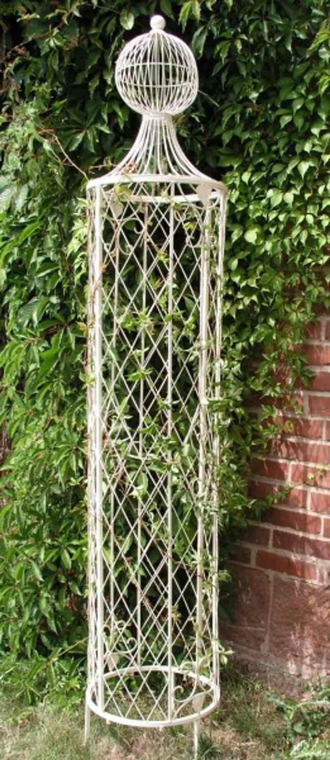 Rankstab Rankhilfe Rankgitter Obelisk Wells XXL 225cm Weiß für Kletterrose Rankstab Rankhilfe Rankgitter Obelisk Wells XXL 225cm Weiß für Kletterrose