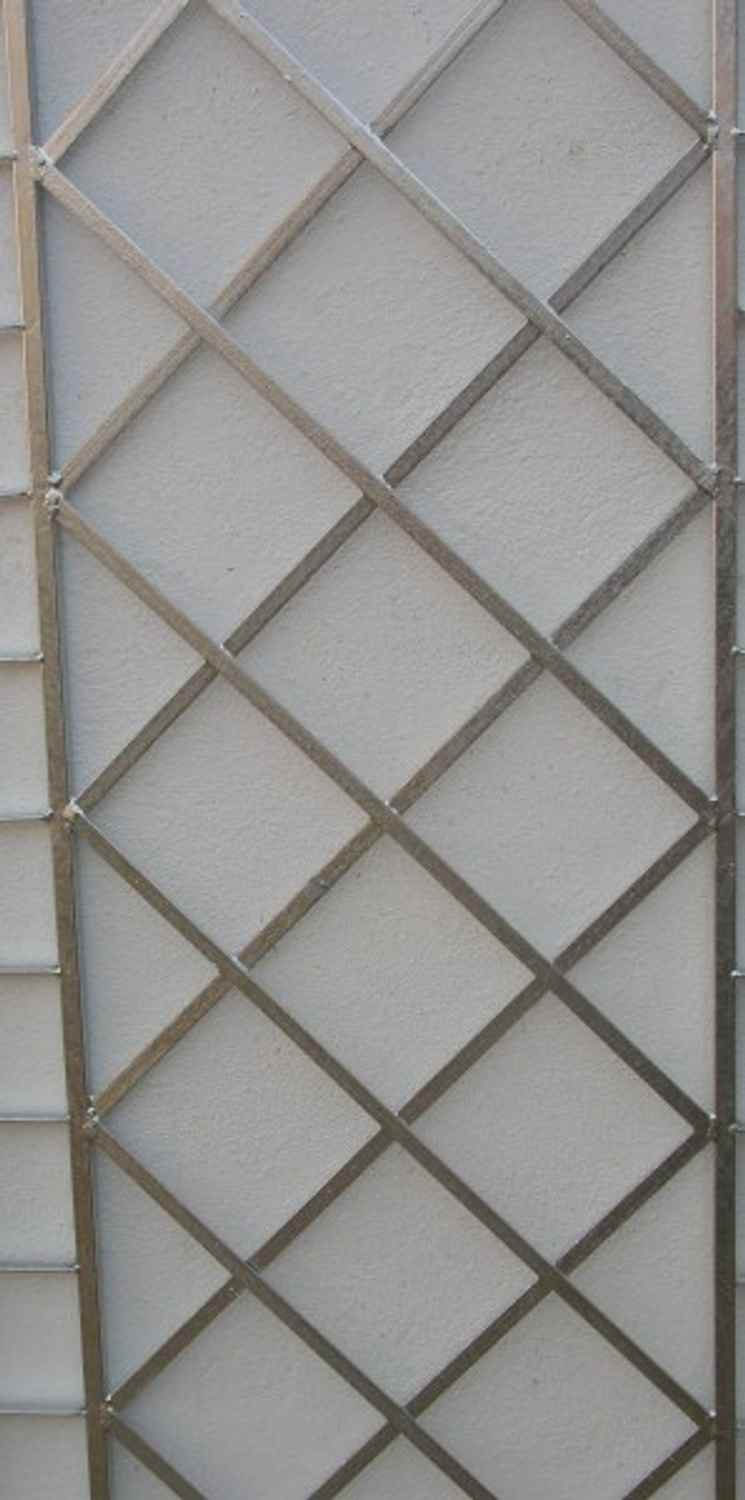 Metall Eisen Rankgitter Spalier Rankhilfe Wandgitter Meran 60 / 240 Verzinkt Kupfer Antik