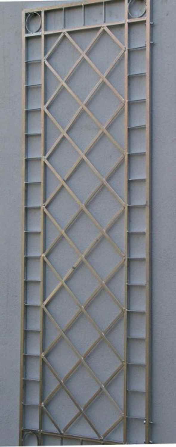 Metall Eisen Rankgitter Spalier Rankhilfe Wandgitter Meran 60 / 240 Verzinkt Kupfer Antik