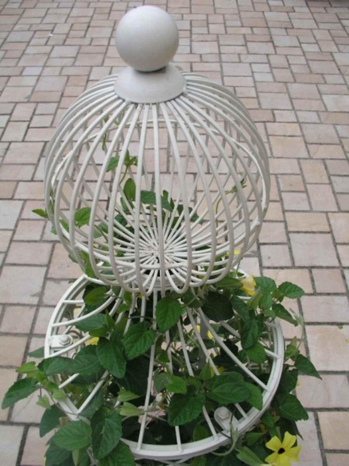 Rankstab Rankhilfe Pfosten Obelisk Wells 135cm Weiß