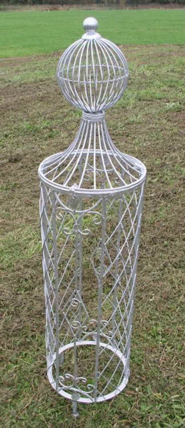 Rankstab Rankhilfe Rankgitter Rosengitter Rund Obelisk Wells XL Feuer Verzinkt