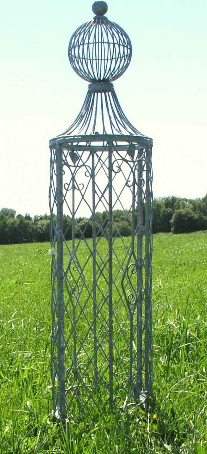 Rankstab Rankhilfe Rankgitter Rosengitter Rund Obelisk Wells XL Feuer Verzinkt