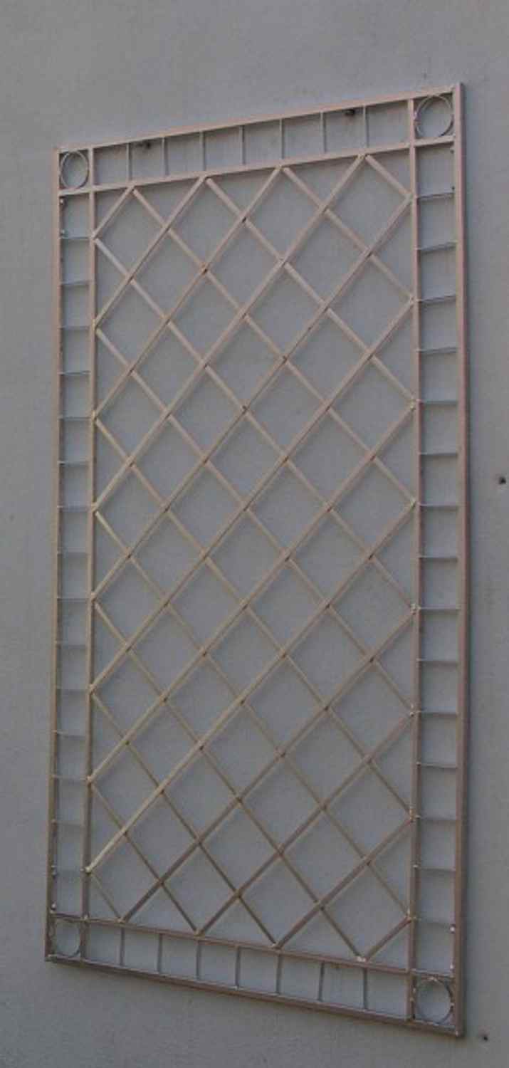 Metall Eisen Spalier Rankgitter Rankhilfe Wandgitter Meran 100 200 FEUER Verzinkt grau RAL 7016