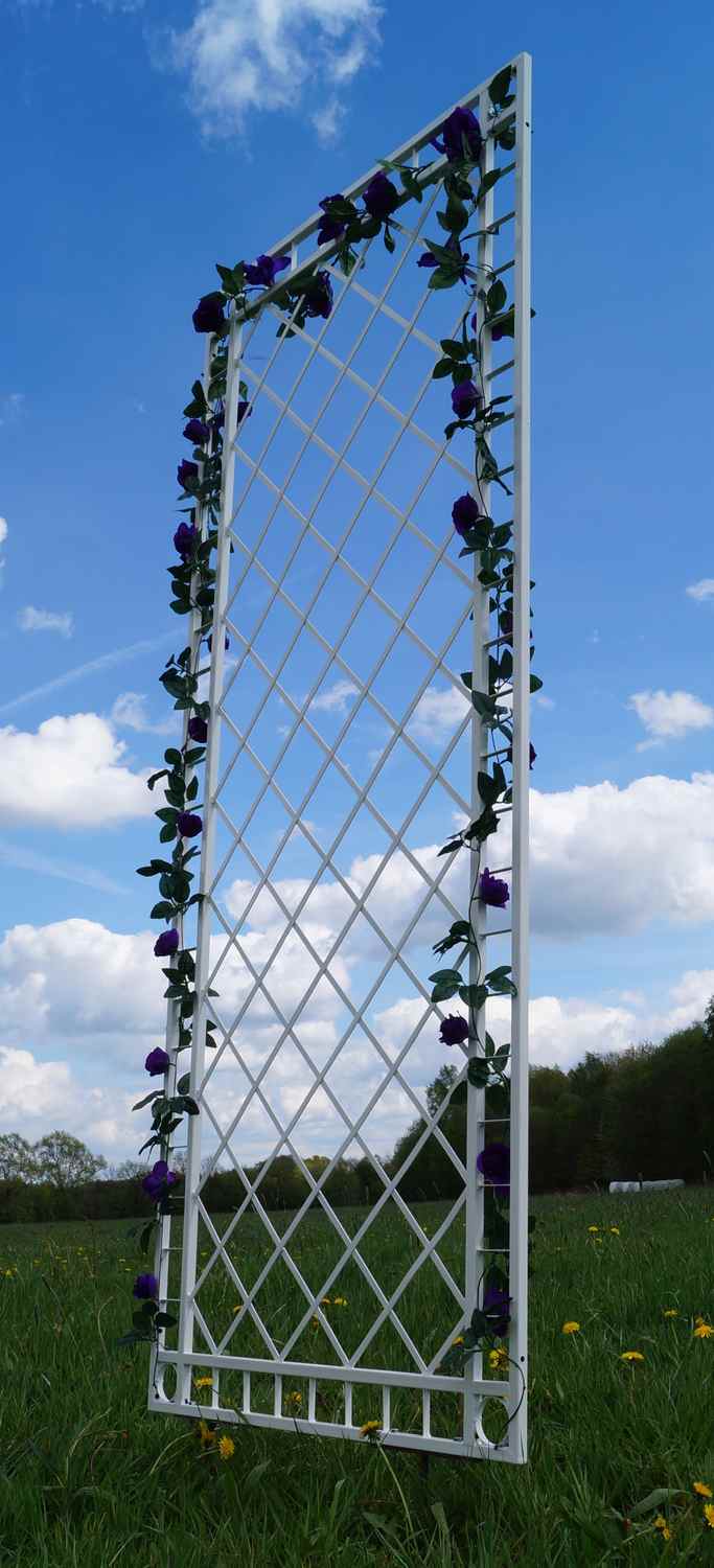 Metall Eisen Spalier Rankgitter Rankhilfe Wandgitter Meran 100 200 FEUER Verzinkt grau RAL 7016
