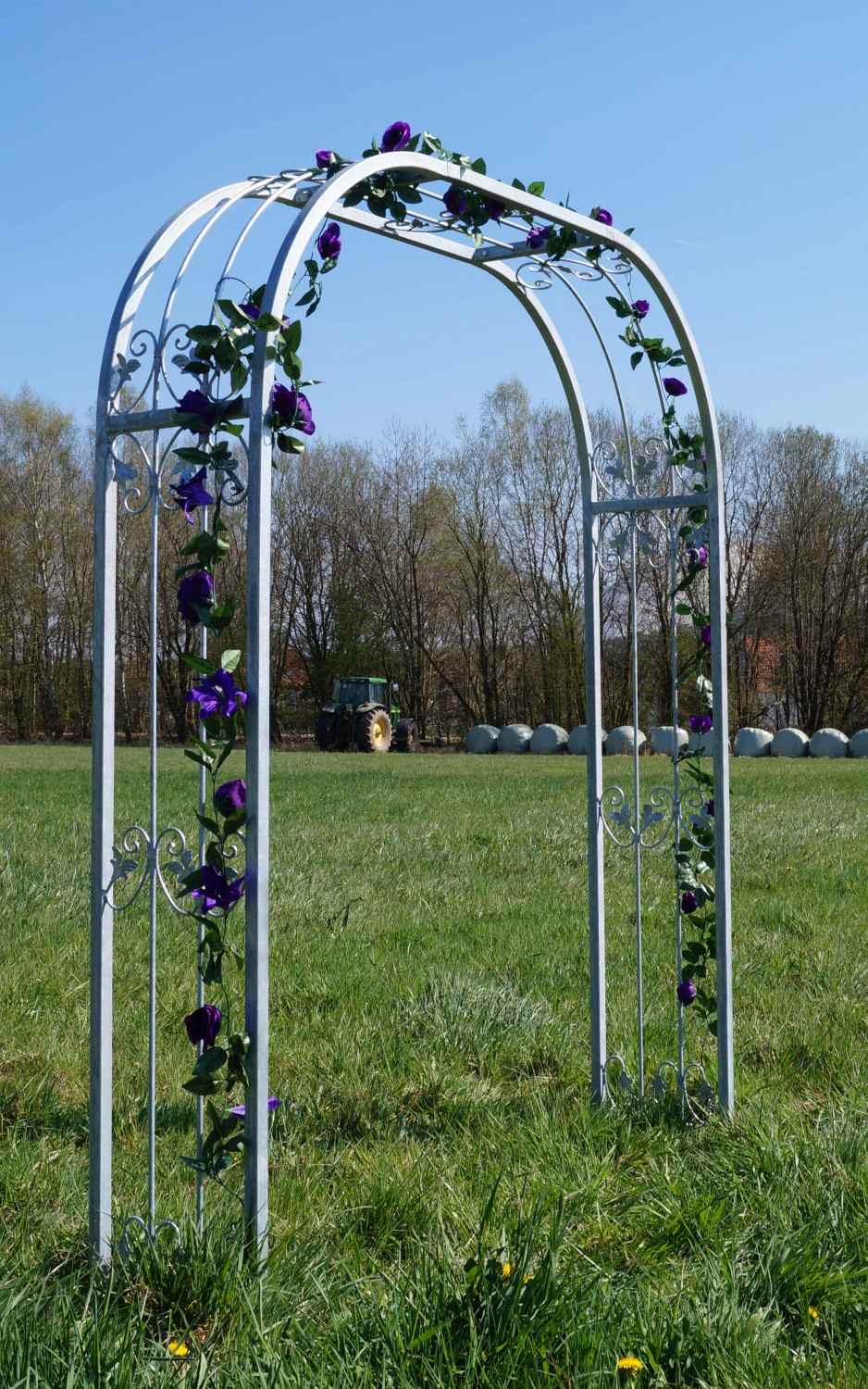 MASSIV solider Rundbogen Rosenbogen Monaco-RB 250 / 220 Feuer Verzinkt Zink