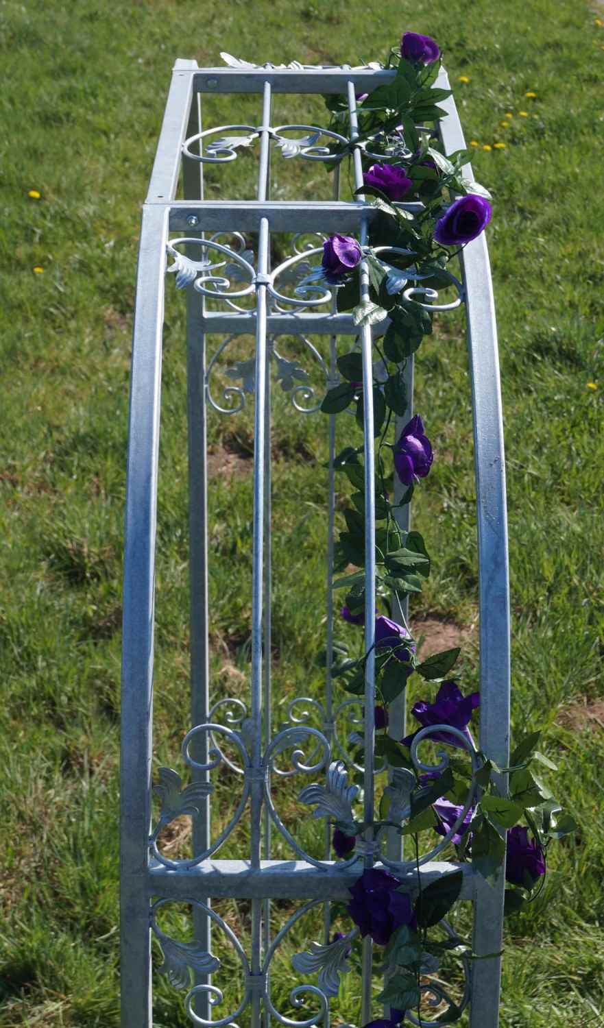 MASSIV solider Rundbogen Rosenbogen Monaco-RB 250 / 220 Feuer Verzinkt Zink