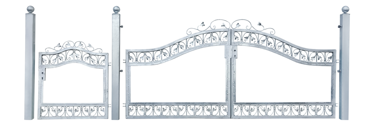 Hoftor Einfahrtstor Monaco-GRF400/100S-BB P.-Set 100 Holzfüllung Verzinkt Blickdicht Hoftor Einfahrtstor Monaco-GRF400/100S-BB P.-Set 100 Holzfüllung Verzinkt Blickdicht