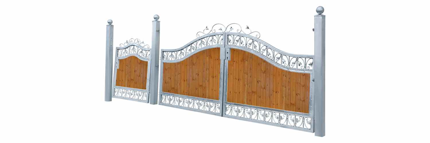 Hoftor Einfahrtstor Monaco-GRF400/100S-BB P.-Set 100 Holzfüllung Verzinkt Blickdicht Hoftor Einfahrtstor Monaco-GRF400/100S-BB P.-Set 100 Holzfüllung Verzinkt Blickdicht