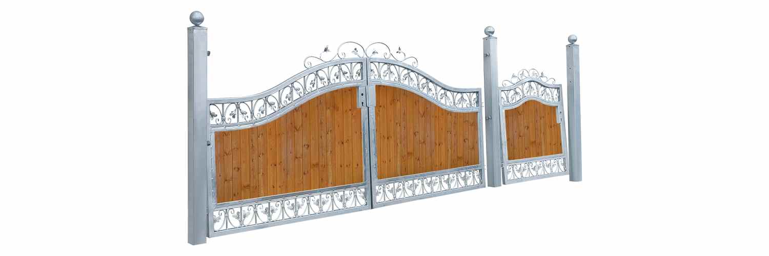 Hoftor Einfahrtstor Monaco-GRF400/100S-BB P.-Set 100 Holzfüllung Verzinkt Blickdicht Hoftor Einfahrtstor Monaco-GRF400/100S-BB P.-Set 100 Holzfüllung Verzinkt Blickdicht