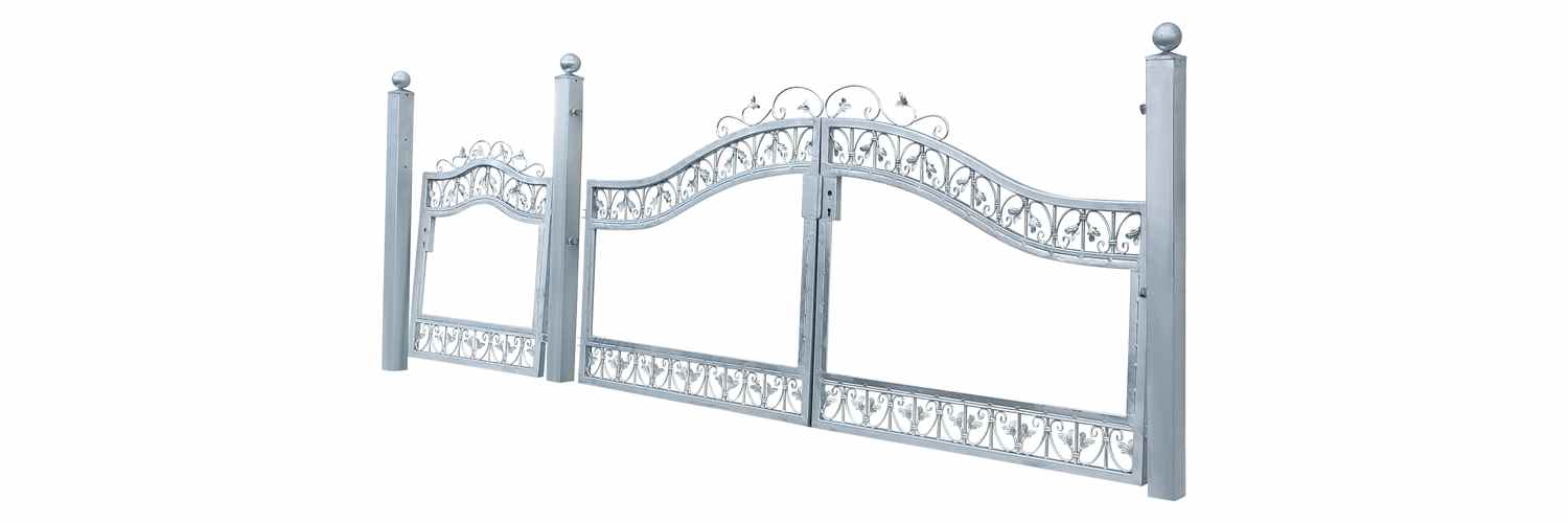 Hoftor Einfahrtstor Monaco-GRF500/100S-BB P.-Set 100 Holzfüllung Verzinkt Blickdicht