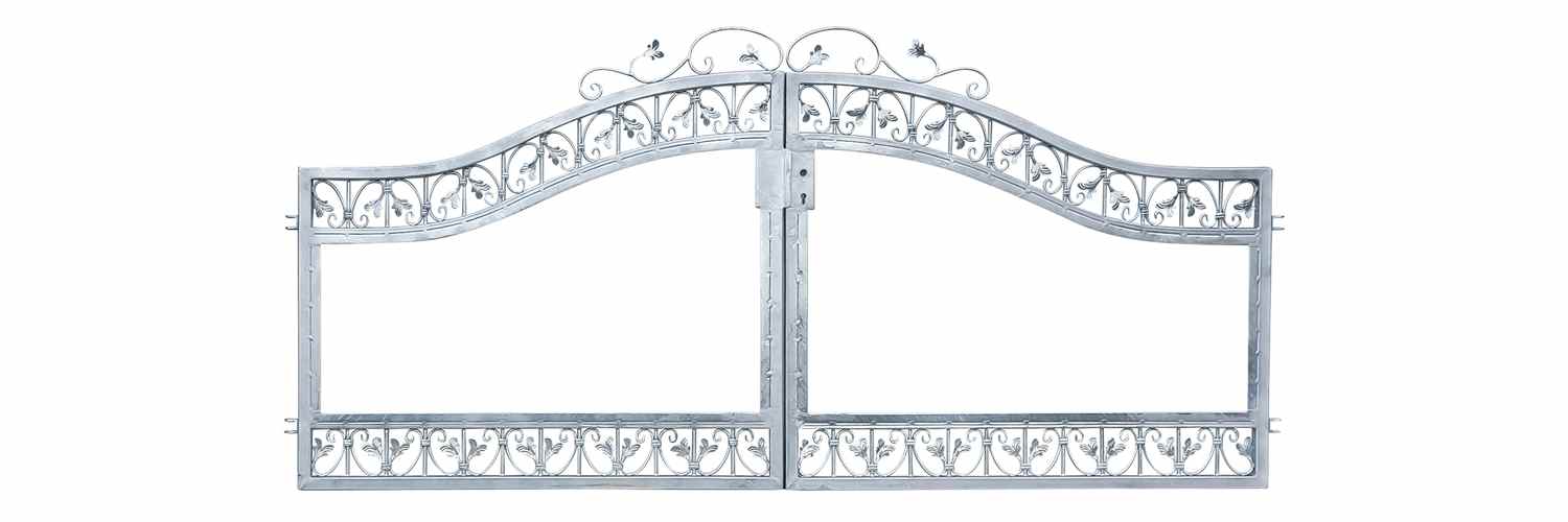 Hoftor Einfahrtstor Monaco-GF400/100S-BB P.-Set 100 Holzfüllung Verzinkt Blickdicht