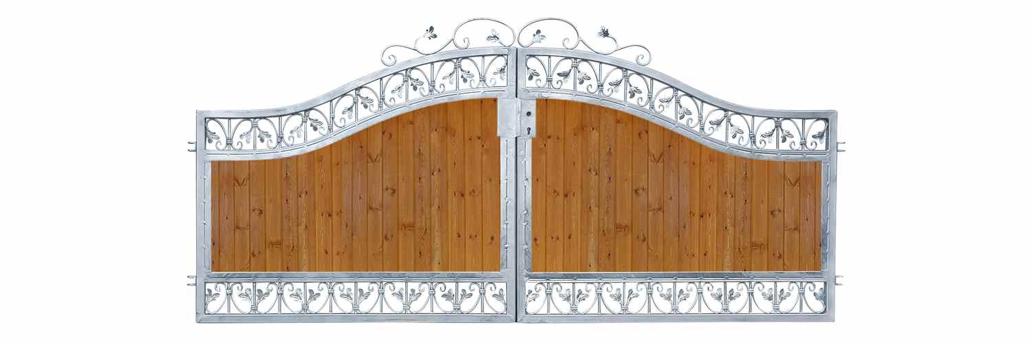 Hoftor Einfahrtstor Monaco-GF400/100S-BB P.-Set 100 Holzfüllung Verzinkt Blickdicht