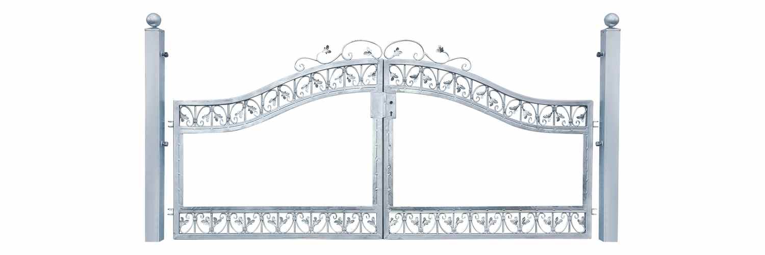 Hoftor Einfahrtstor Monaco-GF400/100S-BB P.-Set 100 Holzfüllung Verzinkt Blickdicht