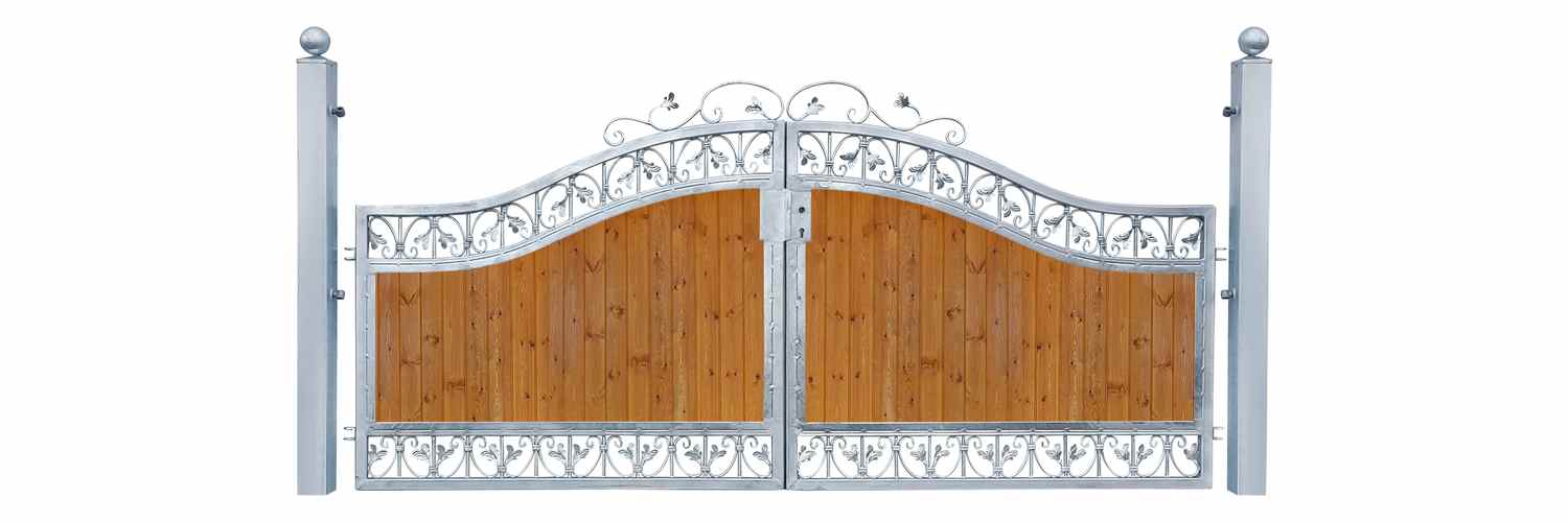 Hoftor Einfahrtstor Monaco-GF400/100S-BB P.-Set 100 Holzfüllung Verzinkt Blickdicht