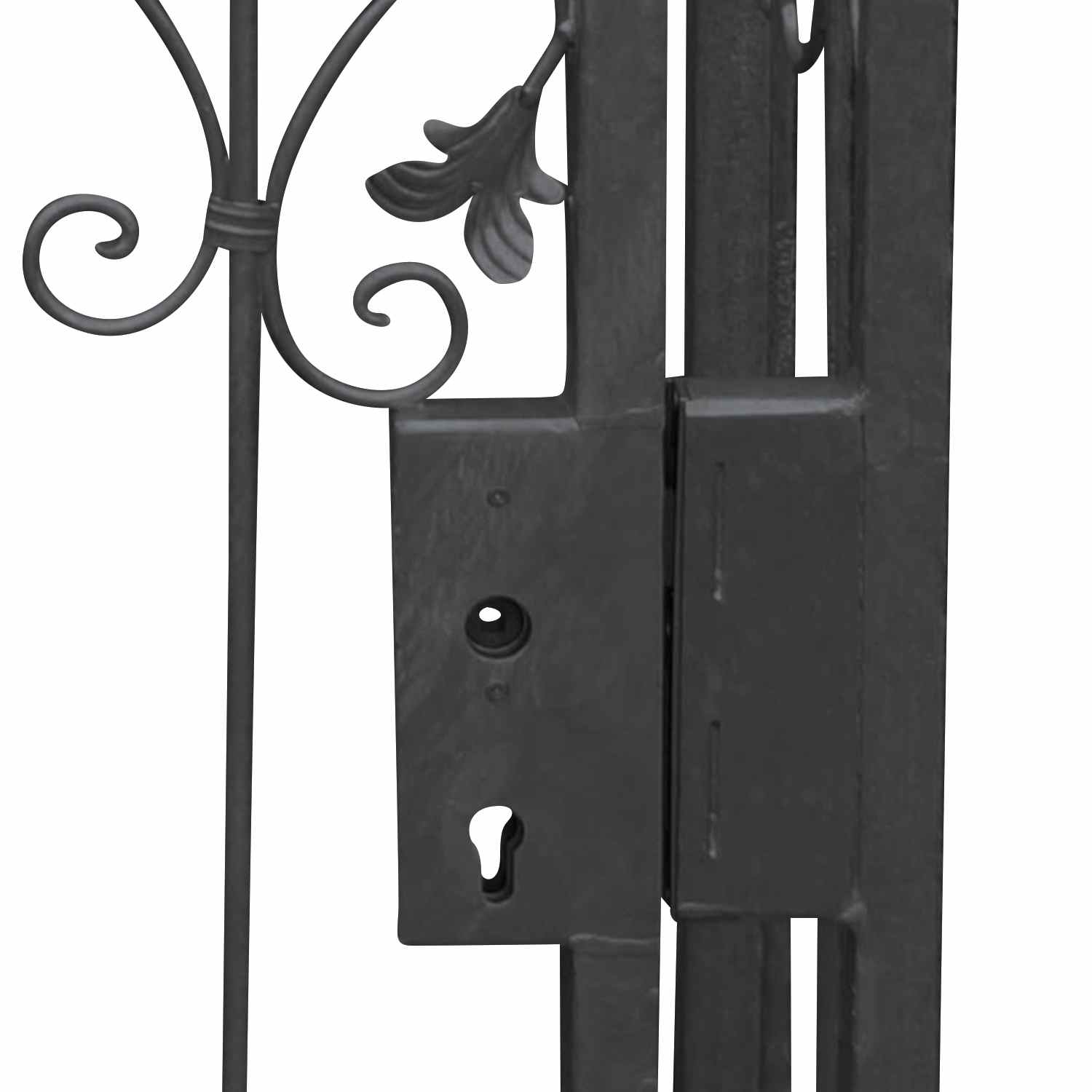 Tor Gartentür Pforte Rosenbogen Tür Monaco-RBGT-RBS 100/100/40 Anthrazit Grau Tor Gartentür Pforte Rosenbogen mit Gartentür Monaco-RBGT-RBS 100/100/40 Schloss Verzinkt Anthrazit Grau 100 cm 1m Detail