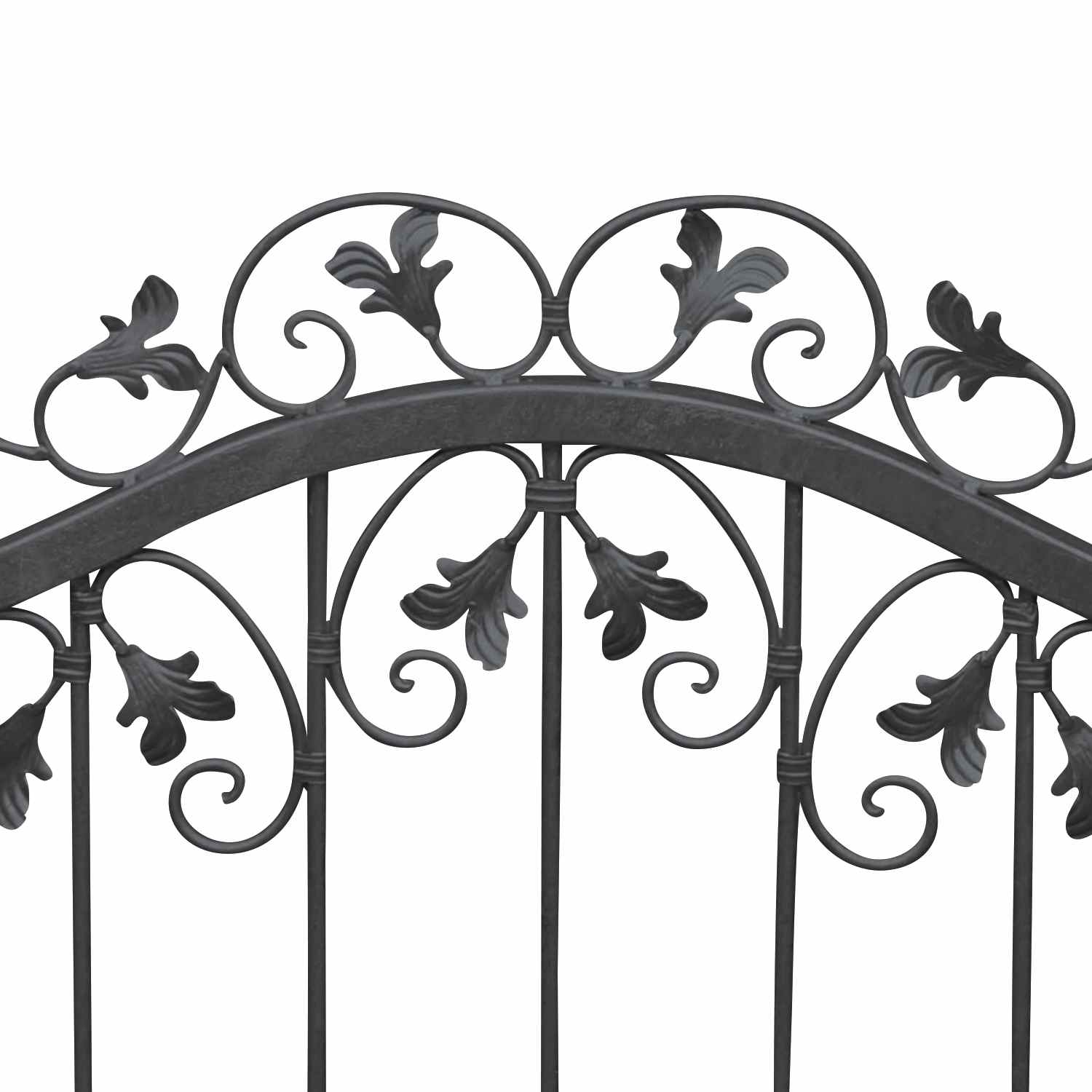 Tor Gartentür Pforte Rosenbogen Tür Monaco-RBGT-RBS 100/100/40 Anthrazit Grau Tor Gartentür Pforte Rosenbogen mit Gartentür Monaco-RBGT-RBS 100/100/40 Schloss Verzinkt Anthrazit Grau 100 cm 1m Detail