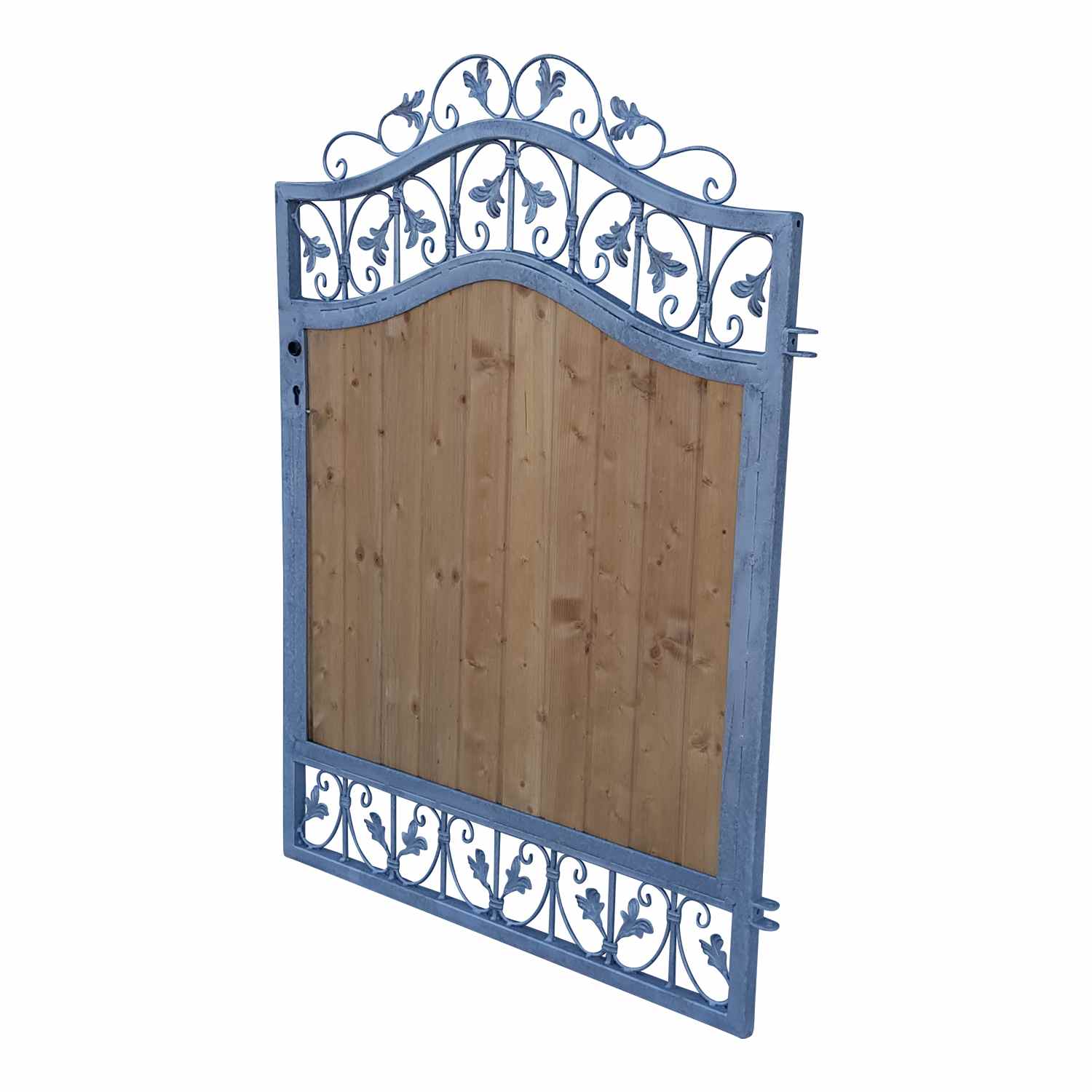 Gartentür Pforte Zauntür Monaco-GF100/120S-BB Holzfüllung Verzinkt Blickdicht