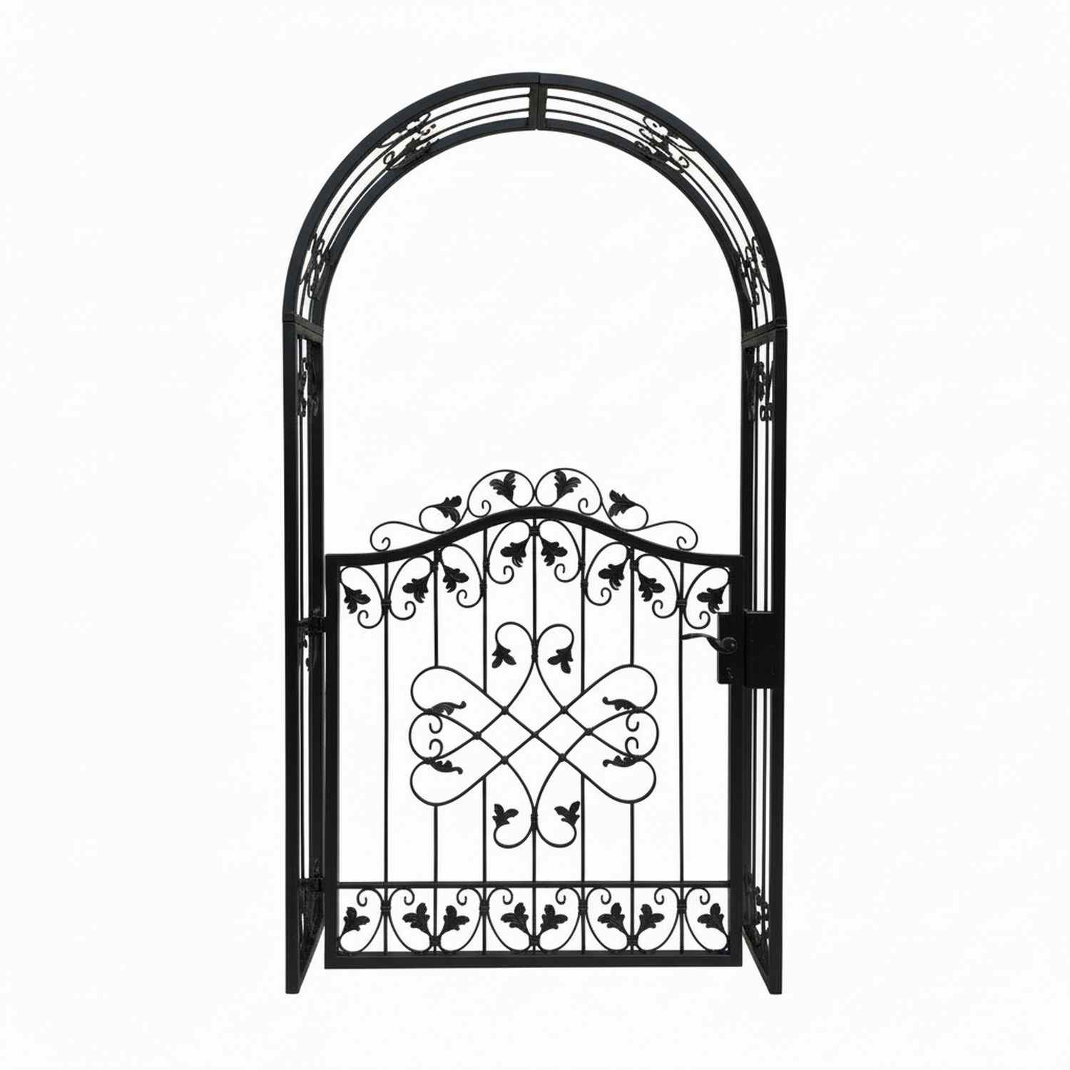 Tor Gartentür Pforte Rosenbogen Metall Tür Monaco-RBGT-RBS 100/100/40S Schloss Verzinkt Premium Pulverbeschichtet Tor Gartentür Pforte Rosenbogen Metall Tür Monaco-RBGT-RBS 100/100/40S Schloss Verzinkt Premium Pulverbeschichtet